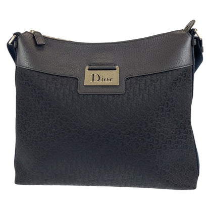 Dior Shoulder Bag canvas black Trotter Oblique