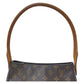 LOUIS VUITTON Shoulder Bag M51146 PVC, Leather Brown Gold Metal Shoulder Bag Monogram LoopingMM Women Used Authentic