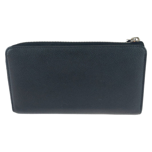 LOUIS VUITTON Long Wallet Purse M60146 leather Noir Black SilverMetal Long Wallet Purse Portefeuille comet Women Used Authentic