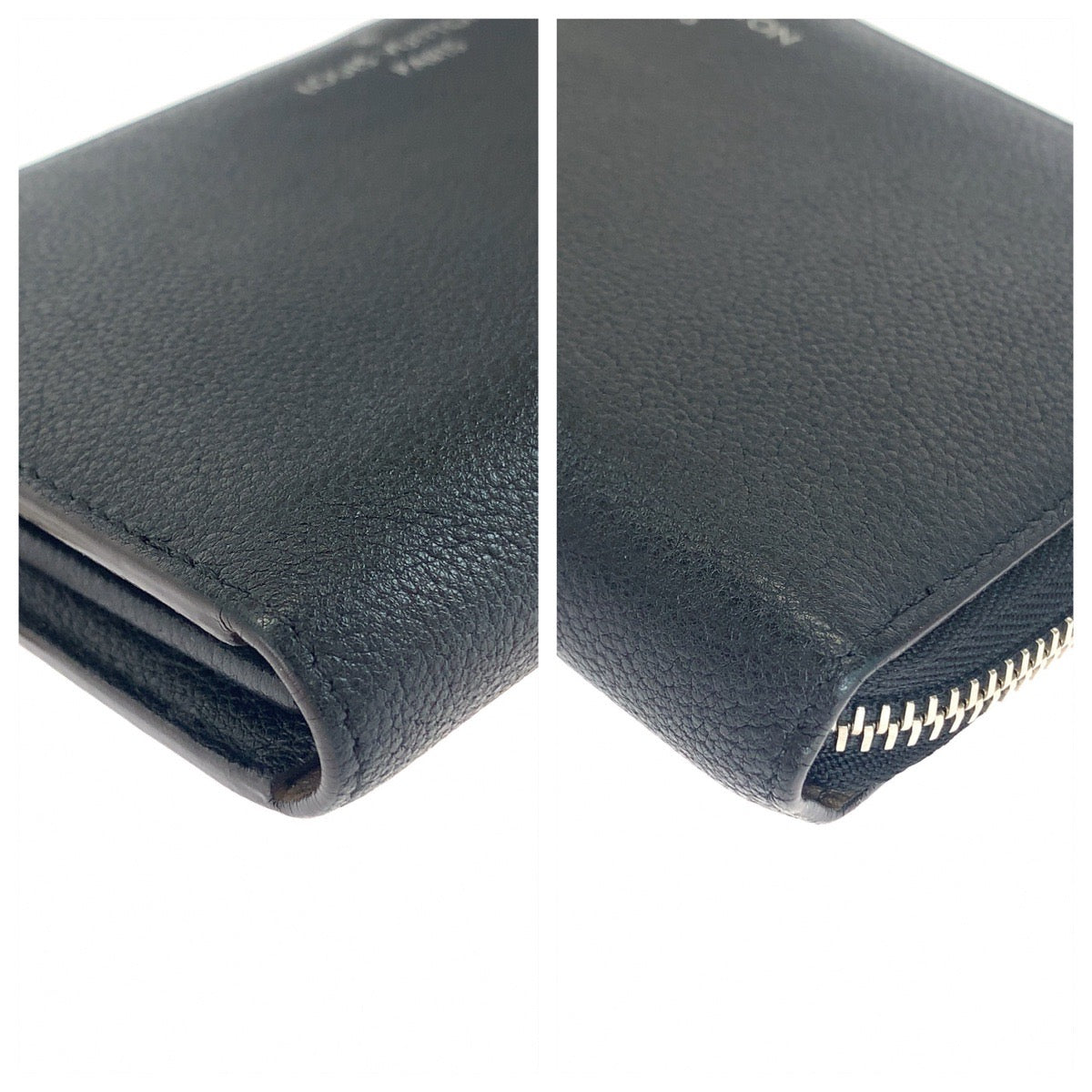 LOUIS VUITTON Long Wallet Purse M60146 leather Noir Black SilverMetal Long Wallet Purse Portefeuille comet Women Used Authentic