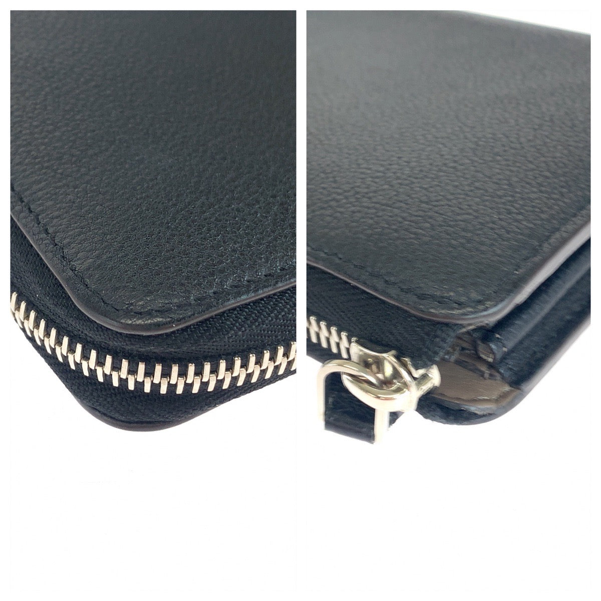 LOUIS VUITTON Long Wallet Purse M60146 leather Noir Black SilverMetal Long Wallet Purse Portefeuille comet Women Used Authentic