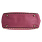 VALENTINO Handbag leather Pink Gold Metal Handbag Shoulder Bag 2way Rock studs Women Used Authentic