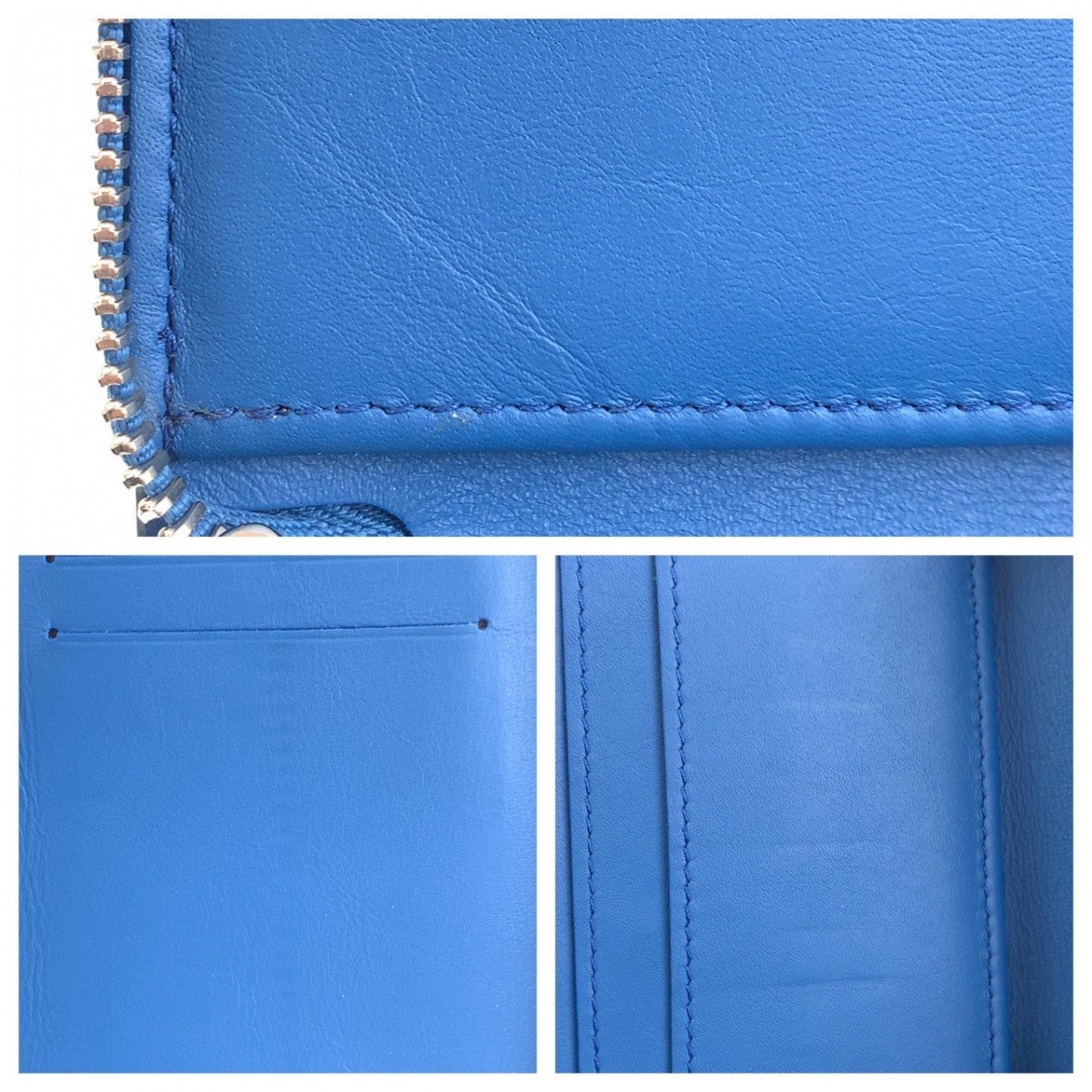 LOUIS VUITTON Long Wallet Purse M58411 leather blue Long Wallet Purse Zip Around Taurillon Clemence Leather Zippy Wallet Vertical mens Used Authentic