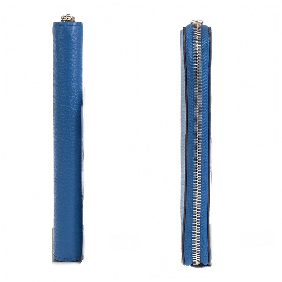 LOUIS VUITTON Long Wallet Purse M58411 leather blue Long Wallet Purse Zip Around Taurillon Clemence Leather Zippy Wallet Vertical mens Used Authentic