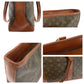 LOUIS VUITTON Tote Bag M42425 PVC Brown Gold Metal Tote Bag Shoulder Bag Monogram Sack Weekend PM mens Used Authentic