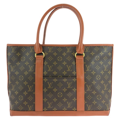 LOUIS VUITTON Tote Bag M42425 PVC, Leather Brown Gold Metal Tote Bag Shoulder Bag Monogram suck weekend Women Used Authentic