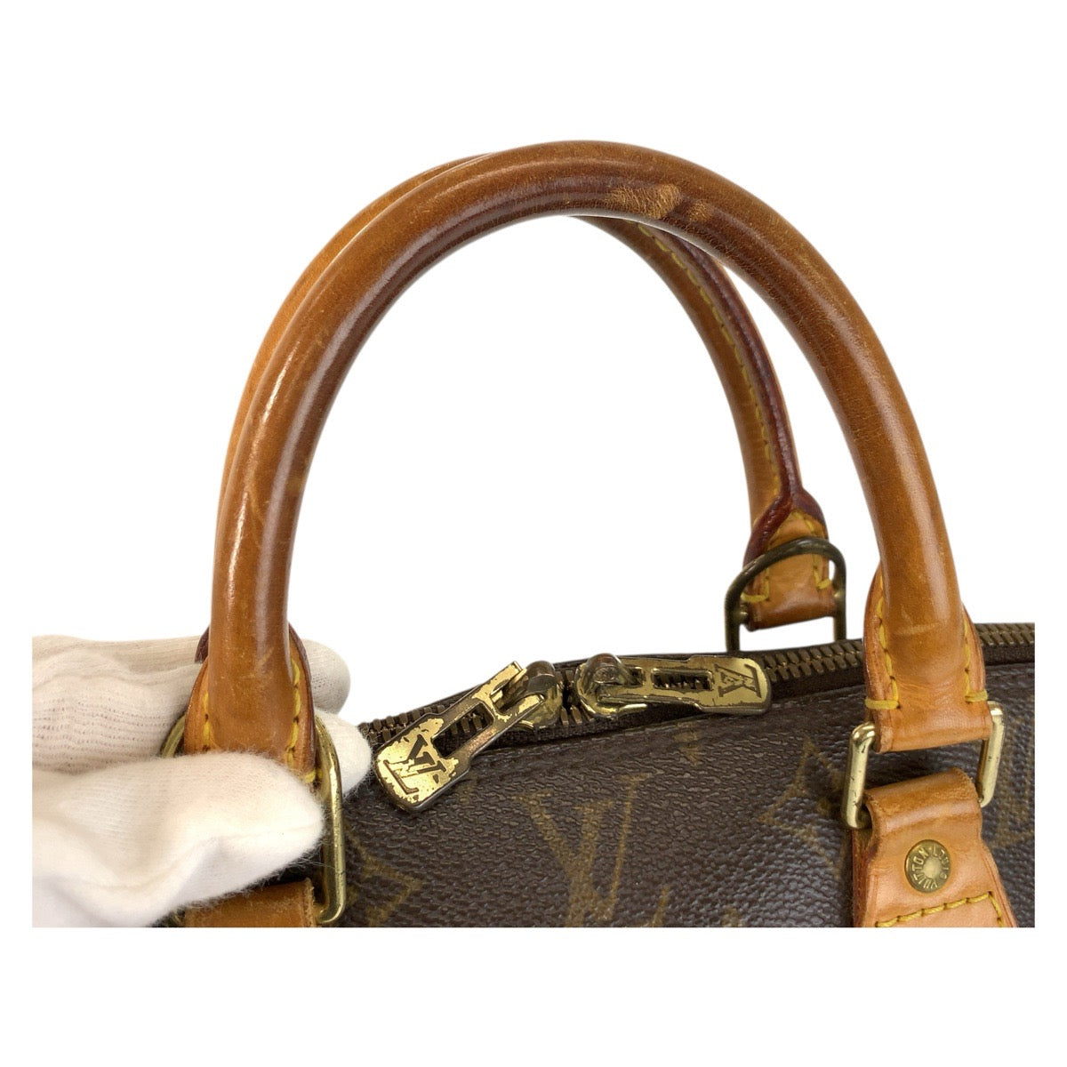 LOUIS VUITTON Handbag M51130 PVC, Leather Brown Gold Metal Monogram Alma Women Used Authentic