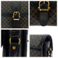 CELINE Shoulder Bag PVC Black Dark Brown Gold Metal Shoulder Bag pochette Macadam Women Used Authentic