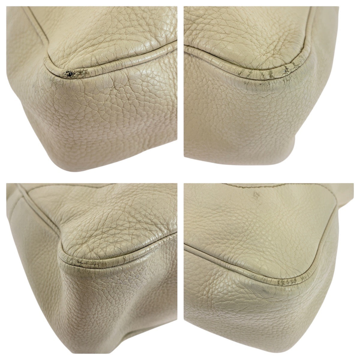 GUCCI Shoulder Bag 282315 leather Ivory Gold Metal Shoulder Bag Handbag 2WAY Bamboo Women Used Authentic