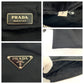 PRADA Shoulder Bag 7 Nylon Black SilverMetal Shoulder Bag pochette Test Triangle With logo Women Used Authentic