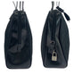 PRADA Tote Bag Nylon Black SilverMetal Tote Bag Shoulder Bag Test Triangle With logo Women Used Authentic