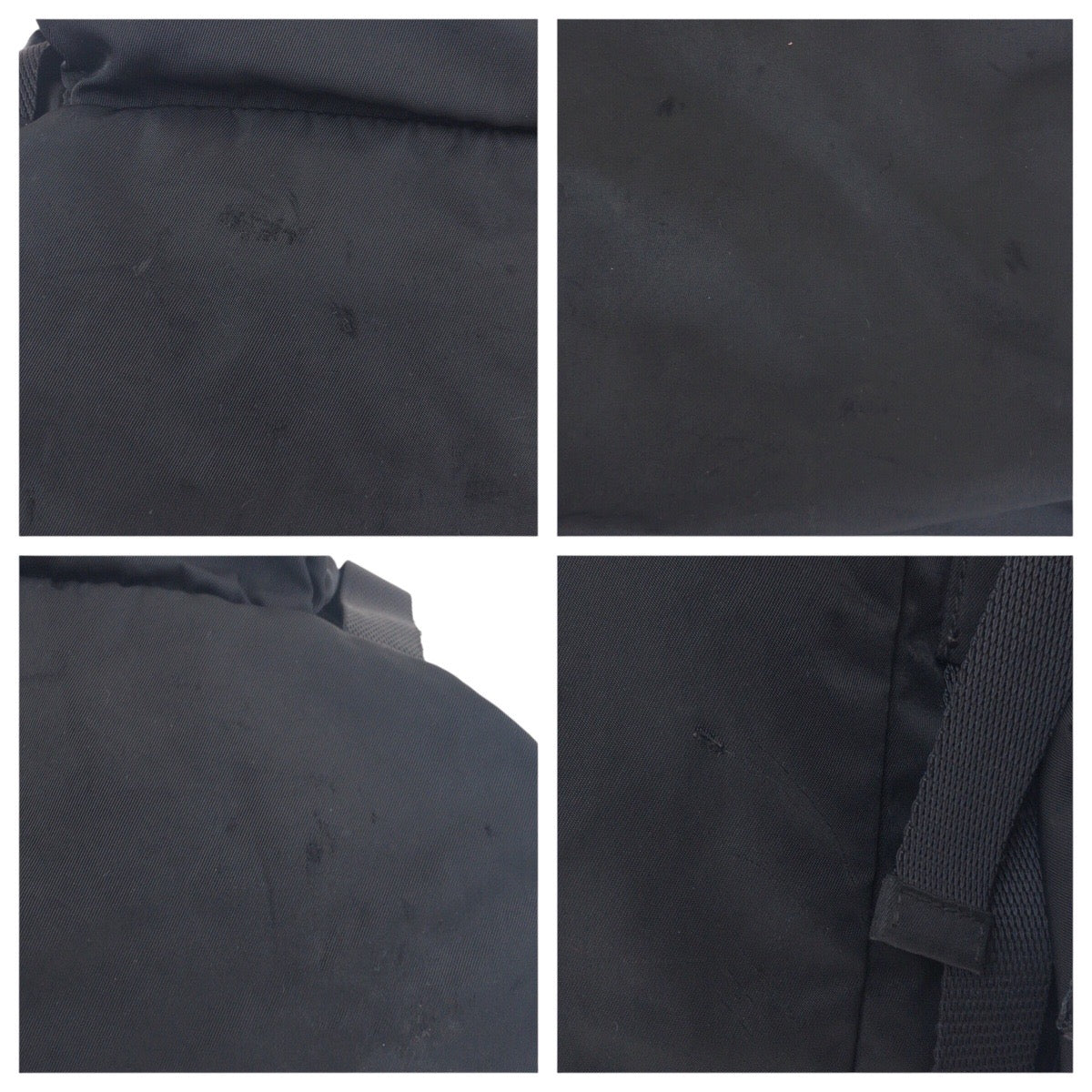 PRADA Backpack Nylon Black SilverMetal Backpack Unisex Test Triangle With logo Women Used Authentic