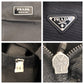 PRADA Backpack Nylon Black SilverMetal Backpack Unisex Test Triangle With logo Women Used Authentic