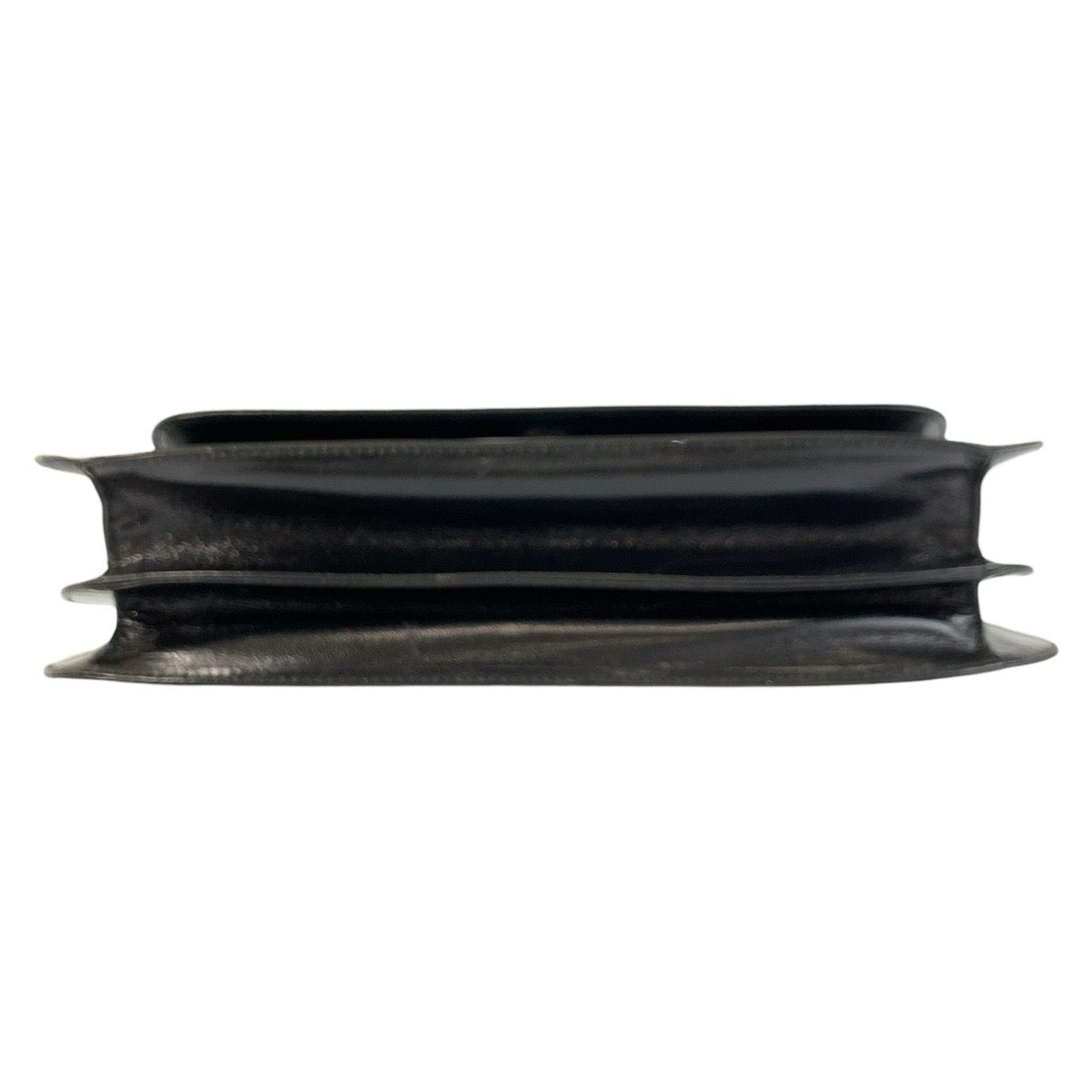 PRADA Shoulder Bag Leather, Plastic black Plastic Chain Shoulder Bag Logo embossed Women Used Authentic