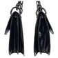 PRADA Shoulder Bag Leather, Plastic black Plastic Chain Shoulder Bag Logo embossed Women Used Authentic