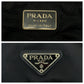 PRADA Backpack Nylon Black SilverMetal Backpack Backpack Test Triangle With logo Women Used Authentic