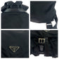 PRADA Backpack Nylon Black SilverMetal Backpack Backpack Test Triangle With logo Women Used Authentic