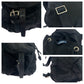 PRADA Backpack Nylon Black SilverMetal Backpack Backpack Test Triangle With logo Women Used Authentic