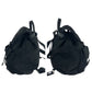 PRADA Backpack Nylon Black SilverMetal Backpack Backpack Test Triangle With logo Women Used Authentic