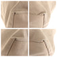 PRADA Tote Bag Canvas, Suede Beige pink Tote Bag Shoulder Bag Triangle With logo Women Used Authentic