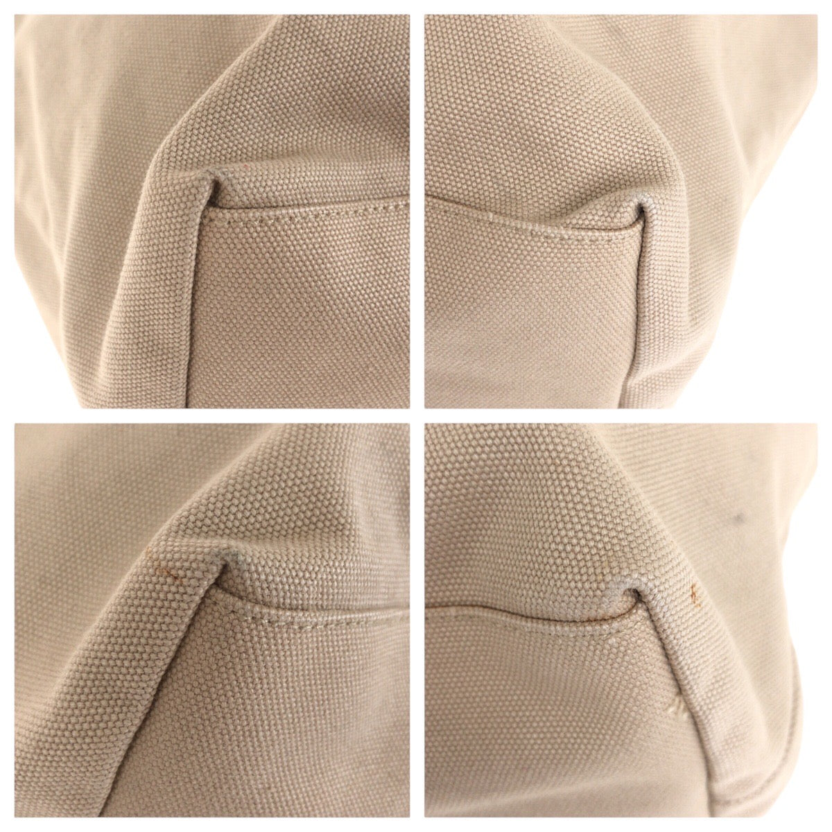 PRADA Tote Bag Canvas, Suede Beige pink Tote Bag Shoulder Bag Triangle With logo Women Used Authentic