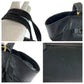 PRADA Handbag Leather, Nylon Black Gold Metal Handbag Shoulder Bag Vitello Dino Tessuto Triangle With logo Women Used Authentic