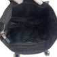 PRADA Tote Bag Nylon, Leather Black SilverMetal Tote Bag Shoulder Bag Test Triangle With logo Women Used Authentic