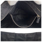 PRADA Tote Bag Nylon, Leather Black SilverMetal Tote Bag Shoulder Bag Test Triangle With logo Women Used Authentic