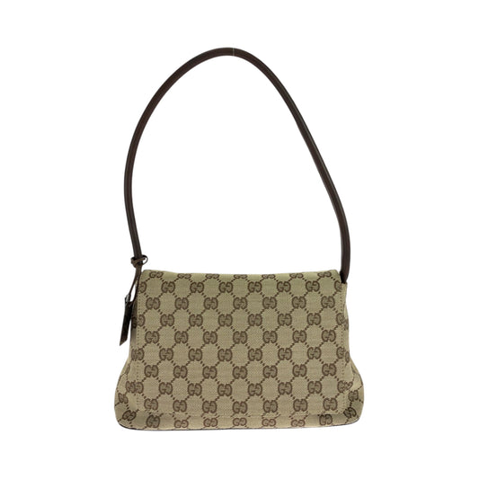 GUCCI Shoulder Bag 90646 GG canvas Beige Brown SilverMetal Shoulder Bag Shoulder Bag Women Used Authentic