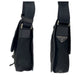 PRADA Shoulder Bag Nylon, Leather Black Silver Metal Shoulder Bag pochette Test Triangle With logo Women Used Authentic