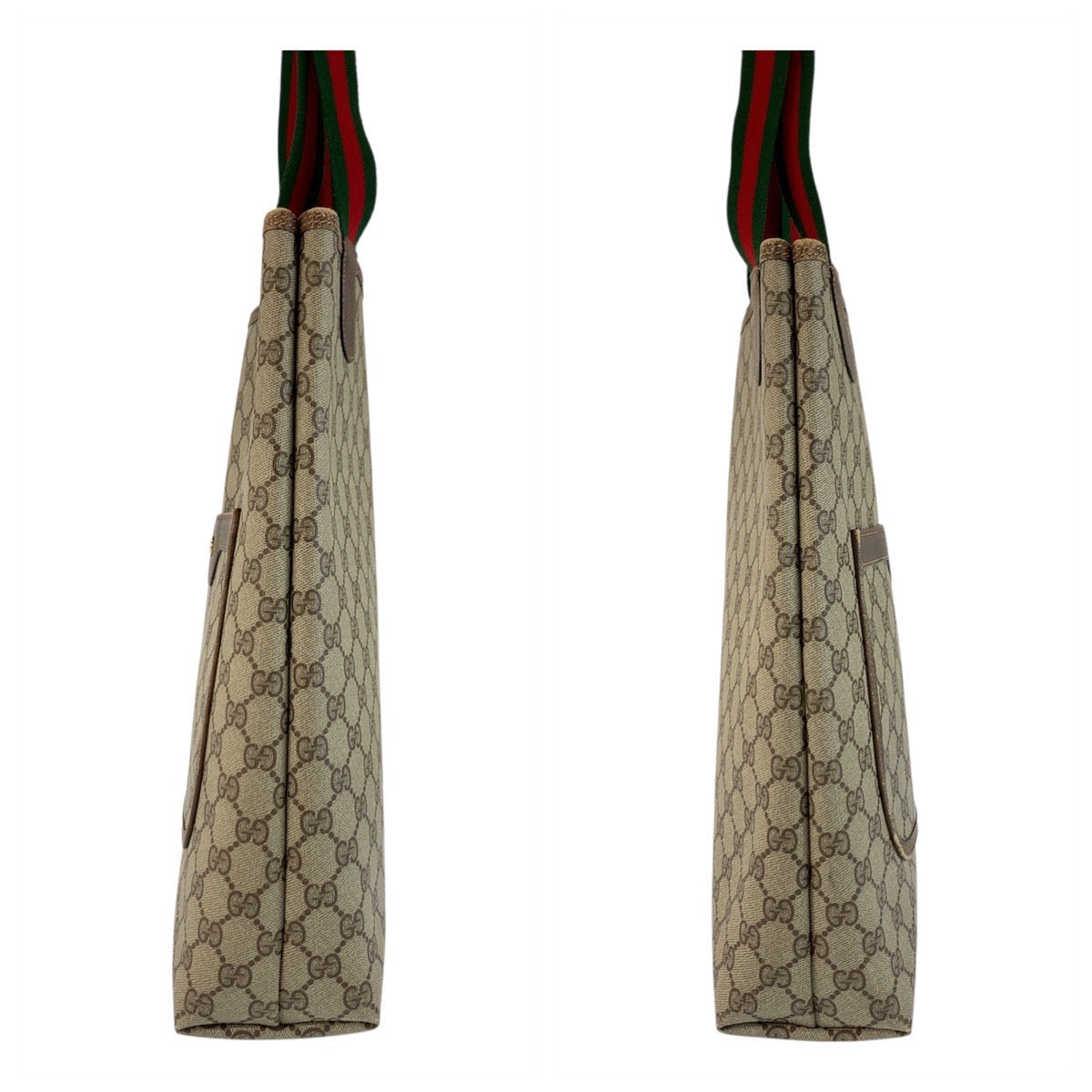 GUCCI Tote Bag 39 02 003 GG Supreme Canvas Beige brown Tote Bag Shoulder Bag Sherry Line Old Gucci Women Used Authentic