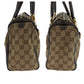 GUCCI Handbag 130942 GG canvas Beige Brown Gold Metal Handbag Shoulder Bag Women Used Authentic