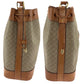 CELINE Shoulder Bag PVC Beige Brown Gold Metal Macadam