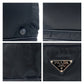 PRADA Business bag Nylon, Leather black Business bag briefcase Testo Saffiano Triangle With logo mens Used Authentic