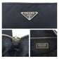 PRADA Shoulder Bag Nylon, enamel black Shoulder Bag pochette Test Triangle With logo Women Used Authentic
