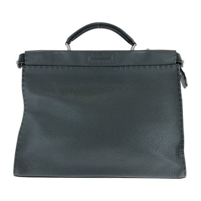 FENDI Business bag 7VA406 leather gray Business bag briefcase Celeria Peekaboo mens Used Authentic