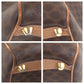 CELINE Handbag M14 PVC Brown Handbag Boston Duffel bag Macadam Women Used Authentic