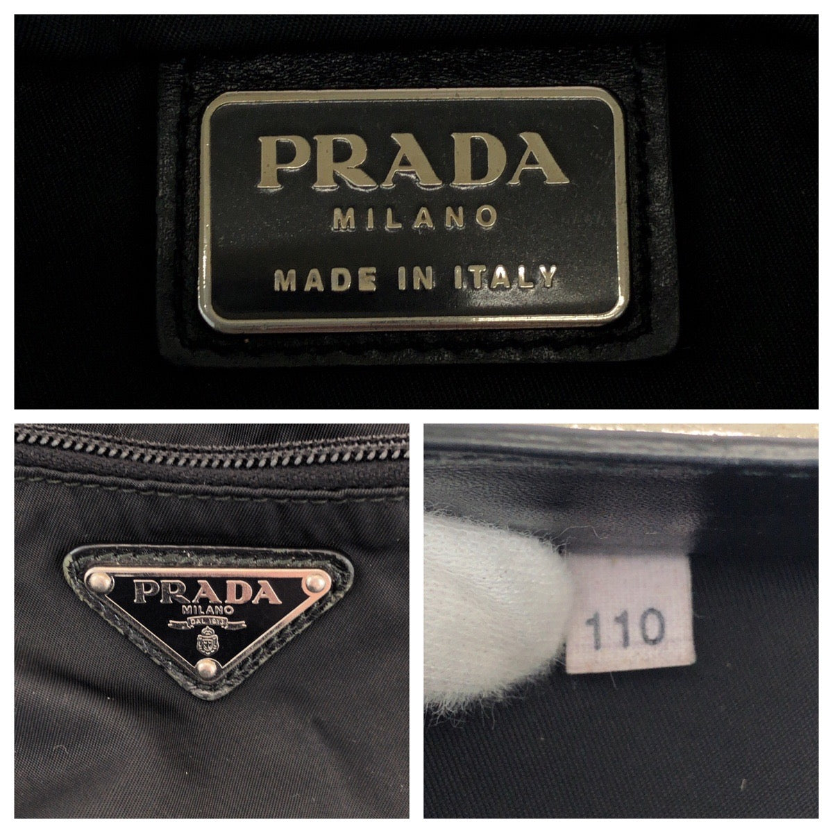 PRADA Shoulder Bag BT7372 Nylon black Shoulder Bag Sacoche Test Triangle With logo Women Used Authentic