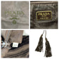 PRADA Shoulder Bag Nylon khaki Shoulder Bag Drawstring Bag Test Women Used Authentic