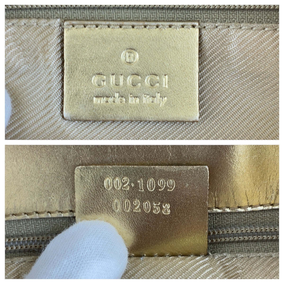 GUCCI Shoulder Bag 002 1099 GG canvas, leather gold Shoulder Bag Tote Bag Women Used Authentic