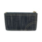 CHANEL Coin case denim Denim Blue Gold Metal Coin case with chain and coin pocket Sparkling denim COCO Mark Women Used Authentic