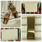 GUCCI Handbag 159398 leather White GoldMetal Handbag Shoulder Bag Bamboo Horsebit Women Used Authentic