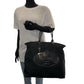 PRADA Tote Bag BN1105 Nylon Black SilverMetal Tote Bag Shoulder Bag 2way Test Logo embossed Women Used Authentic