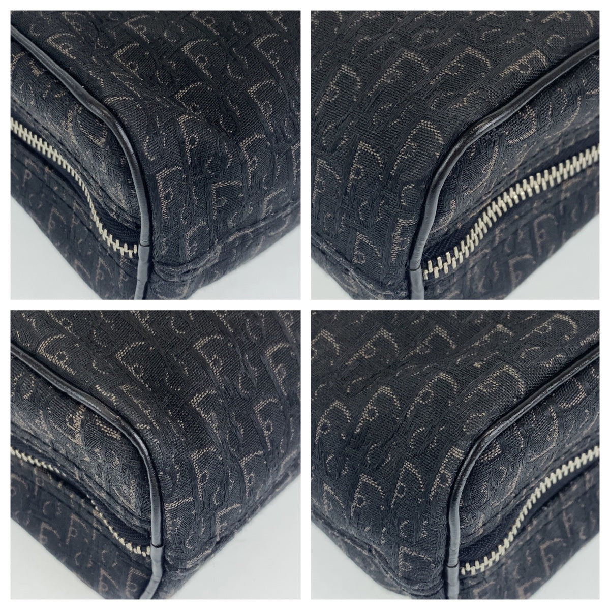 Dior Handbag MC0053 canvas Black Silver Metal Trotter Oblique Street chic
