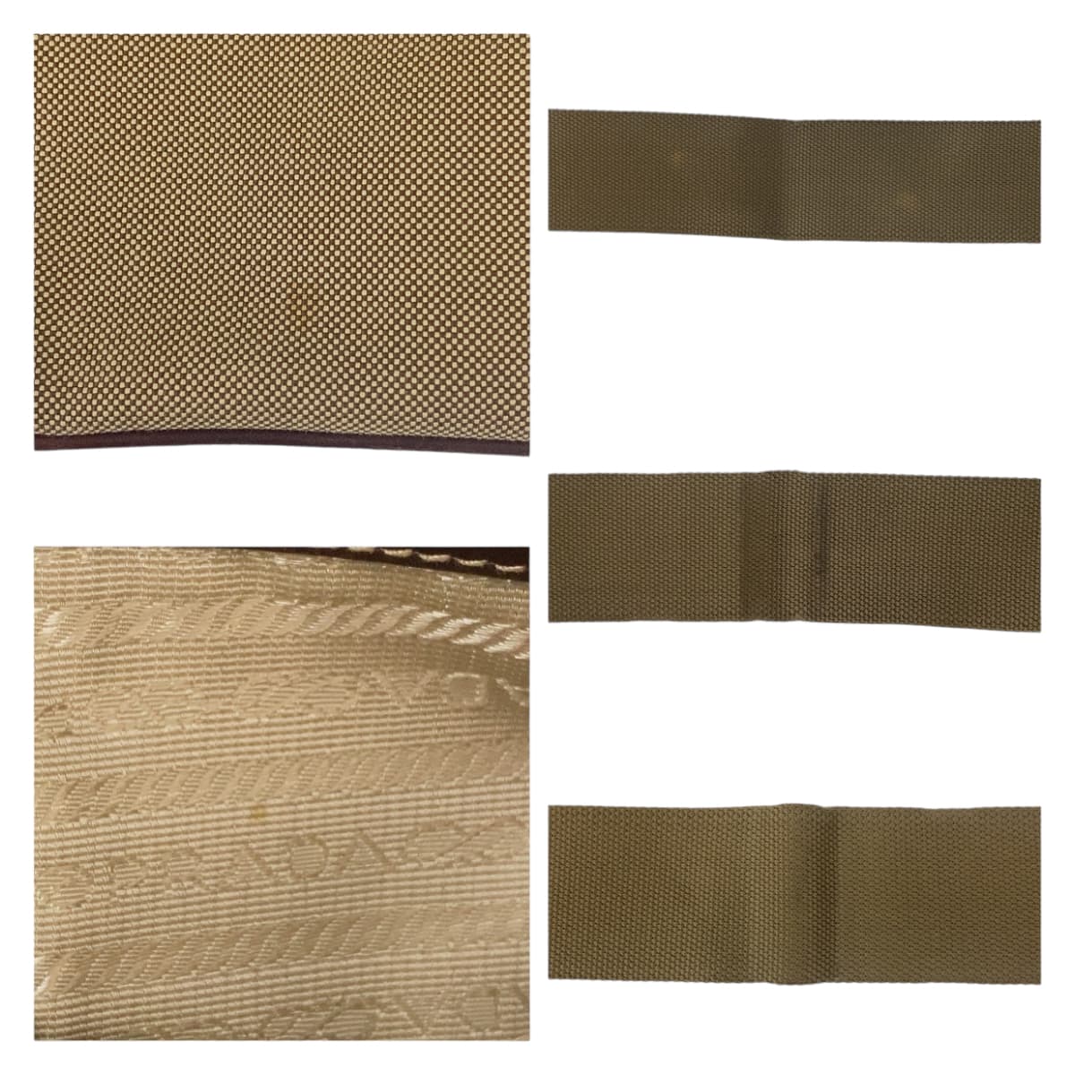 PRADA Shoulder Bag canvas Beige Brown SilverMetal Shoulder Bag Messenger bag Logo jacquard Women(Unisex) Used Authentic