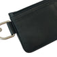 BALENCIAGA Coin case 655594 leather Black Silver Metal Chained Coin Case Fragment Case Card Case logo mens(Unisex) Used Authentic