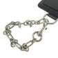 BALENCIAGA Coin case 655594 leather Black Silver Metal Chained Coin Case Fragment Case Card Case logo mens(Unisex) Used Authentic