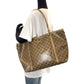 GUCCI Tote Bag 197953 GG Supreme Canvas Brown Gold Gold Metal Tote Bag Shoulder Bag GG crystal Women Used Authentic