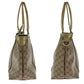 GUCCI Tote Bag 197953 GG Supreme Canvas Brown Gold Gold Metal Tote Bag Shoulder Bag GG crystal Women Used Authentic