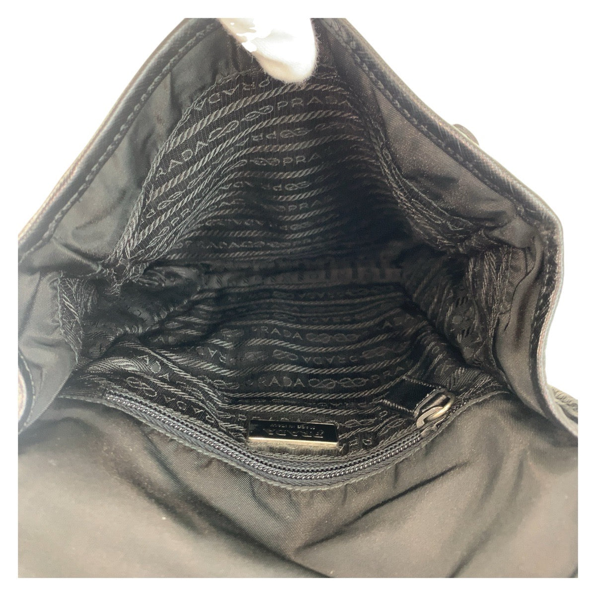 PRADA Shoulder Bag Nylon Black SilverMetal Shoulder Bag Messenger bag Test Triangle With logo Women(Unisex) Used Authentic
